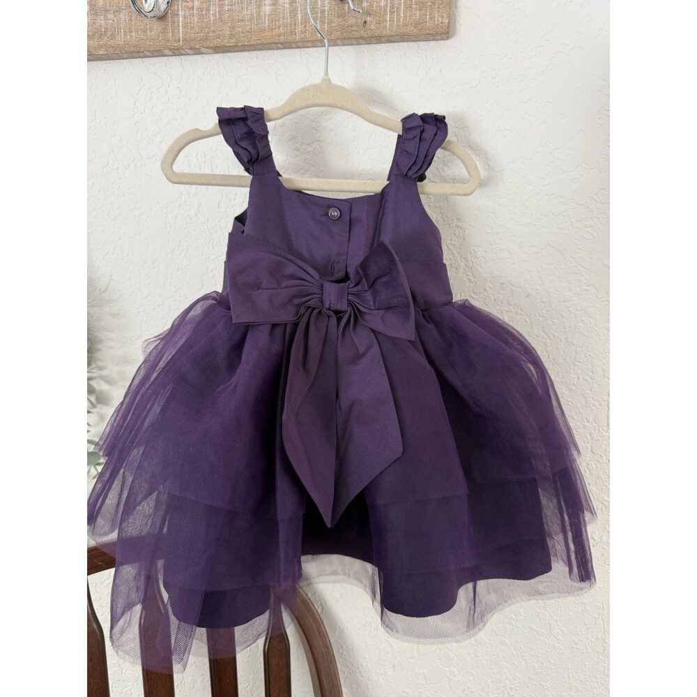 Janie and Jack Baby Girl Purple Tulle Party Dress 3-6 Months